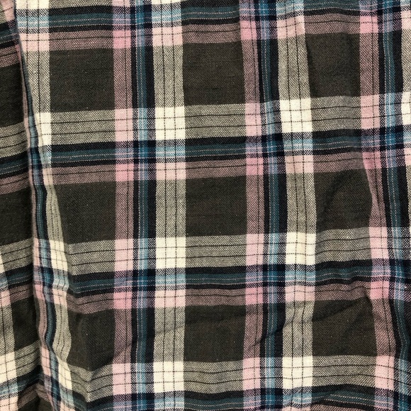 Boston Traders Black Pink An Blue Flannel Shirt W Hoodie Quilt Lined Size XXL - Picture 8 of 11